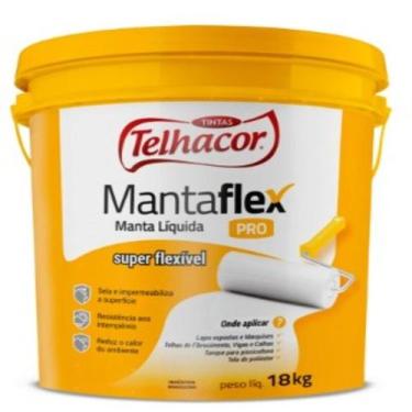 Imagem de Manta Líquida Impermeabilizante Emborrachada Branca 18l - Telhacor