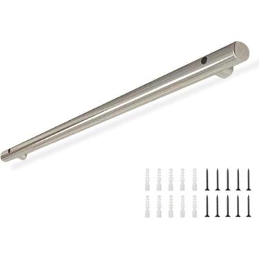 Imagem de Kit De Suportes De Corrimão De Escada 30-600cm Corrimão De Escada De Aço Inoxidável Corrimãos De Escada De Montagem Na Parede Suporte De Segurança Para Corrimão Antider, 8.2ft/250cm