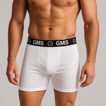 Imagem de Cueca Ciclista Box Comprida Masculina Malhar - NoBrand, Preto, G