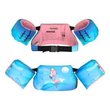 Imagem de Boia infantil de natação colete flutuante de 1 a 6 anos flamingo - Roc