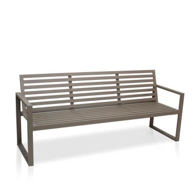Imagem de Banco Em Alumínio Ripado Para Jardim