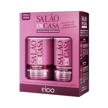 Imagem de Eico Kit Salão em Casa Cronograma Profissional Shampoo 450ml + Condicionador 400ml