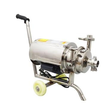 Imagem de INTBUYING Bomba Centrífuga De Grau Alimentício 3T Para Transferência Bebidas Sanitárias Em Aço Inoxidável 304 Líquidos Móveis 110V/0,75 Kw