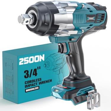 Imagem de DIYtoolifz Chave De Impacto Sem Fio De 3/4" Para Makita, Bateria De 18 V: 1850 Pés-Libras (2500 N.M), Chave De Impacto De Alto Torque, 4 Velocidades De Impacto Para Serviço Pesado Com Parada Automá