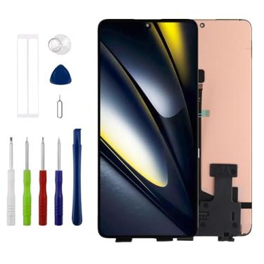 Imagem de Tela AMOLED compatível com Xiaomi Poco F6 24069PC21G, 24069PC21I 16.9 cm LCD Display Touchscreen Digitalizador Montagem com Kit de Ferramentas de Reparo, Função de Impressão Digital