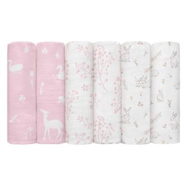 Imagem de GLLQUEN BABY Cobertor recebendo cobertores de musselina de algodão para meninos e meninas, quadrados para recém-nascidos, respiráveis e macios, cobertores de bebê, panos, absorventes duplos