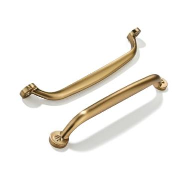 Imagem de CABDM 2 puxadores de armário de bronze champanhe central com orifício central de 15 cm - puxadores de gaveta sólidos resistentes puxadores de cozinha e banheiro