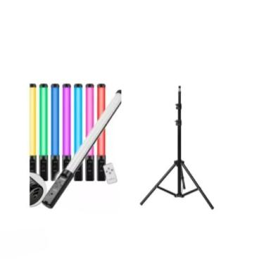 Imagem de BastãO De Led Fotografia Colorido Rbg Light Stick Portatil(Bastao + Tripe 2.1 Metro)