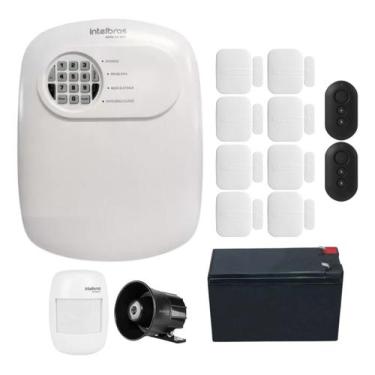 Imagem de Kit Alarme Sem Fio Intelbras ANM 24 NET com 9 Sensores e Acesso Via Ap