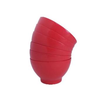 Imagem de Kit 12 Bowl Cumbuca P/ Sopas Caldos Sobremesa Plástico 700 Ml Vermelho