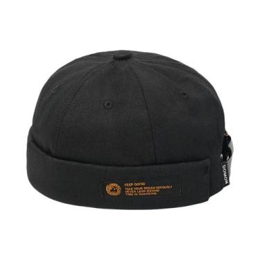 Imagem de Gorro Unissex De Veludo Ajustável Sem Aba Hip Hop Streetwear Retro Doc
