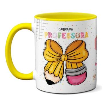 Imagem de Caneca Da Professora Você Muda Vidas Todos Os Dias Educação (Amarela)