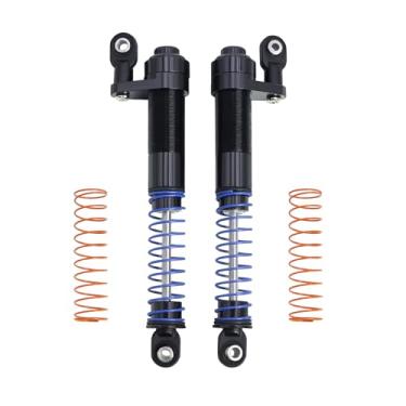 Imagem de Amortecedor de óleo ajustável de metal 1/10 80-100 mm para RC Crawler Car Axial SCX10 90046 Capra TRX4 Redcat Gen8 Upgrade (preto, 2 peças)
