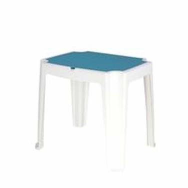 Imagem de Mesa Tramontina Infantil Versa Em Polipropileno Branco E Azul