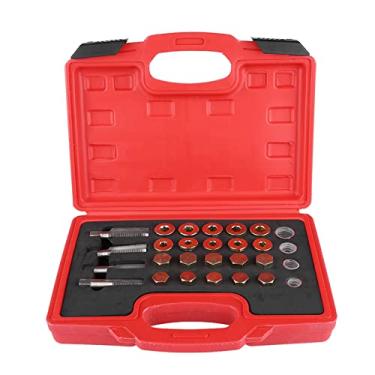 Imagem de MUNEFE 64Pcs Oil Pan Thread Repair Kit, Heli Coil Thread Repair Kits, Sump Gearbox Dreno Plug Ferramenta, Adequado para Reparação Oil Pan, Caixa de Engrenagens, Etc