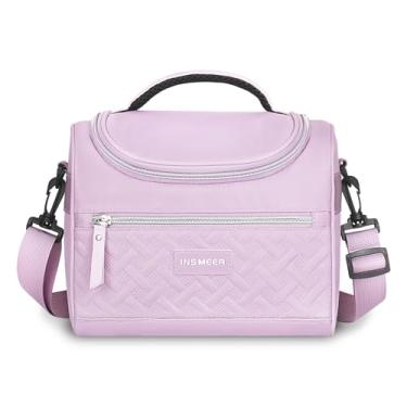 Imagem de INSMEER Bolsa Termica Lancheira Marmita - 8L, Lancheira Térmica Impermeável, Leve e à Prova de Vazamentos, Alça Ajustável para Ombro, para Academia, Trabalho, Passeio, Praia - Unissex Premium (Roxa)