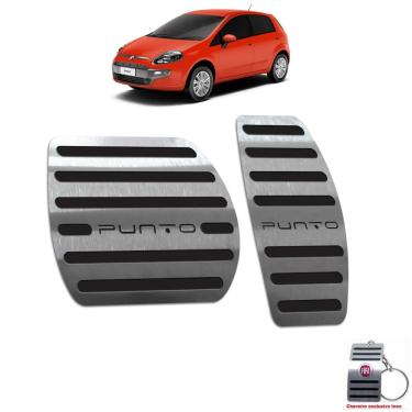 Imagem de Pedaleira Automático Aço Inox Fiat Punto 2013 A 2017 Preto