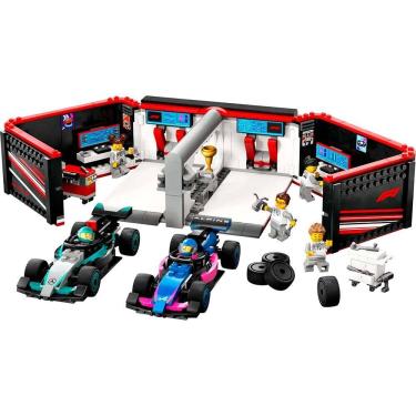 Imagem de Bloco de Montar – CITY – Garagem F1 e carros Mercedes-AMG e Alpine - 678 peças - LEGO