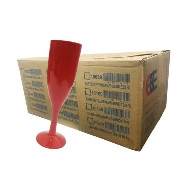 Imagem de Taça champagne descartável 120ml vermelho - 160 un