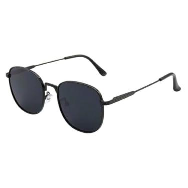 Imagem de Oculos de Sol Redondo Premium Classico Tendencia UV400 Unisex Feminino Masculino - Modelo Cancún - Cacife Brand (Preto)