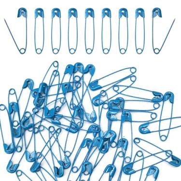 Imagem de Ruidee 200 Pcs Safety Pins Colored Safety Pins Sewing Pins for Crafting, Sewing, Rimming Fastening Clip Button for Garment Hang Tag (Dark Blue)
