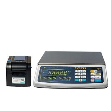 Imagem de Combo Balança Systel Clipse 15kg Branca + Impressora Térmica Quo Novo