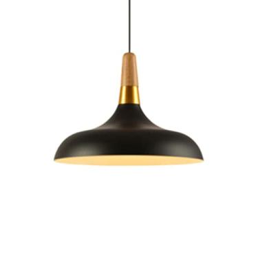 Imagem de CHENKUI Lustres industriais semi-embutidos abajur de arte de madeira ajustável para decoração de sala de estar luminária pendente compatível com LED, lâmpada incandescente, CFL para bar, restaurante