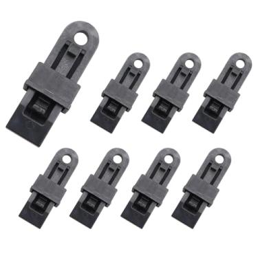 Imagem de MDXing 8 peças de plástico para barraca externa dossel à prova de vento clipes de fixação 80 x 24 x 13 mm braçadeira de tecido resistente adequado para toldos lona tampa de barco capa de piscina