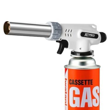 Imagem de JETPRO Isqueiro de tocha a gás recarregável de butano multiuso ajustável para acampamento (gás butano não incluído)