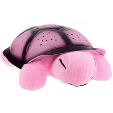 Imagem de Abajur Tartaruga De Pelucia Musical Luminaria Infantil Com Projetor De Estrelas Som E Luz Led Bebe Cor:menina