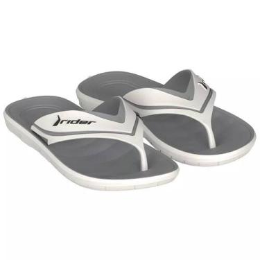 Imagem de Chinelo De Dedo Tira Larga Masculino Free Iii Rider, Branco, 42