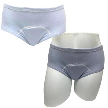 Imagem de Calcinha Absorvente Algodão Segura Escapes Urina 2un Bco/CZ - Minha Es