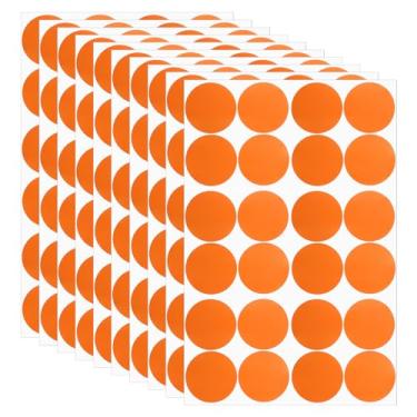 Imagem de Adesivos redondos coloridos de 3 cm, 25 peças de etiquetas adesivas removíveis de codificação para escritório, loja, casa, sala de aula, classificação, laranja