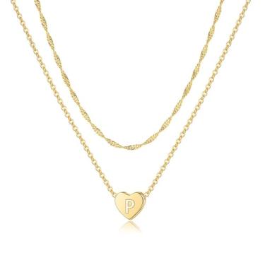 Imagem de 1 colar feminino banhado a prata com acabamento brilhante em forma de coração para mulheres, joia fina, presente para mamãe, 46+5cm, Cobre, Sem Pedra Preciosa