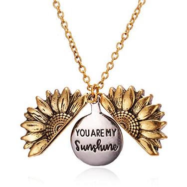 Imagem de Colar de girassol You are My Sunshine, Medium, Liga de aço, conchas