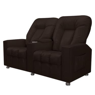 Imagem de Poltrona Reclinável 2 Lugares Sala De Cinema Romeo F05 Facto Marrom