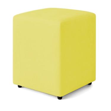 Imagem de Puff Quadrado Decorativo Sienna Veludo - 7 Decor Amarelo