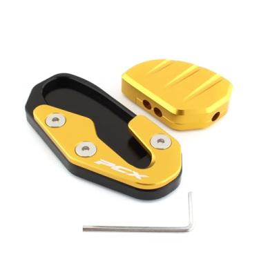 Imagem de FINMOKAL Kit de placa de ampliação lateral para motocicleta compatível com Honda PCX-160 PCX160 2025 (dourado)