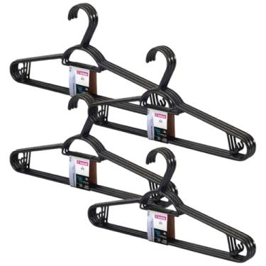 Imagem de Cabide Para Roupas Preto Armario Conjunto 24 Unidades Sanremo Kits na Web