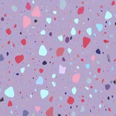Imagem de Quadro Decorativo Estampa Terrazzo Neon Purple - Arte Moderna para Decoração de Paredes 50x50cm