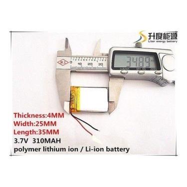 Imagem de Bateria 3,7v 402535 Com 310mah 4mm X 25mm X 35mm - bgb