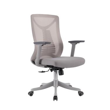 Imagem de Fratini Cadeira de Escritório Office Vancouver Diretor Cinza Tela de Alta Resistência Até 150KgExecutiva Confortável Elegante