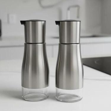 Imagem de Kit 2 Porta Temperos Vidro 320ml Alimentos Galheteiro Utensílio Domést