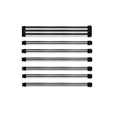 Imagem de Kit De Cabo De Extensão Sleeved Psu 30 Cm Com Capa De Pvc Cooler Master - Branco E Preto - Cma-nest16wtbk1-gl