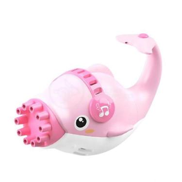 Imagem de Golfinho Bolhudo Lança Bolhas Sabão Criança Infantil Rosa 12