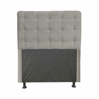 Imagem de Cabeceira Dama 1,40 Cm Cama Box Casal Suede Cinza