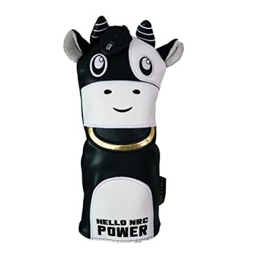 Imagem de Capa de cabeça de taco de golfe bordada à prova d'água premium - couro PU, ajuste universal para motorista, fairway e clubes híbridos, arranhões e batidas, elegante e organizada, 1, preta