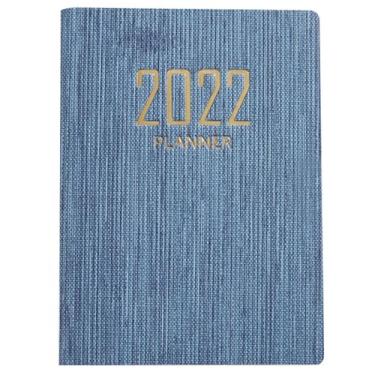 Imagem de Agenda diária pequena de couro sintético portátil A7 2022, rastreador de tarefas simples, reutilizável, organizador de agendas