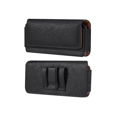 Imagem de Coldre de couro para celular com clipe de cinto compatível com Galaxy Z Fold 7/6/5/4/3/2/5G, suporte de bolsa para celular masculino, carteira de couro para celular, bolsa de transporte com clipe de