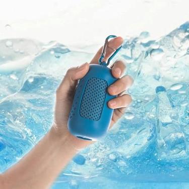 Imagem de LINGBI DAMI Toalha de resfriamento azul (89 x 30 cm) toalha de fibra macia e respirável, adequada para ioga, exercícios, corrida, academia, treino e mais atividades